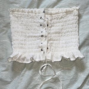 American eagle lace up tube top